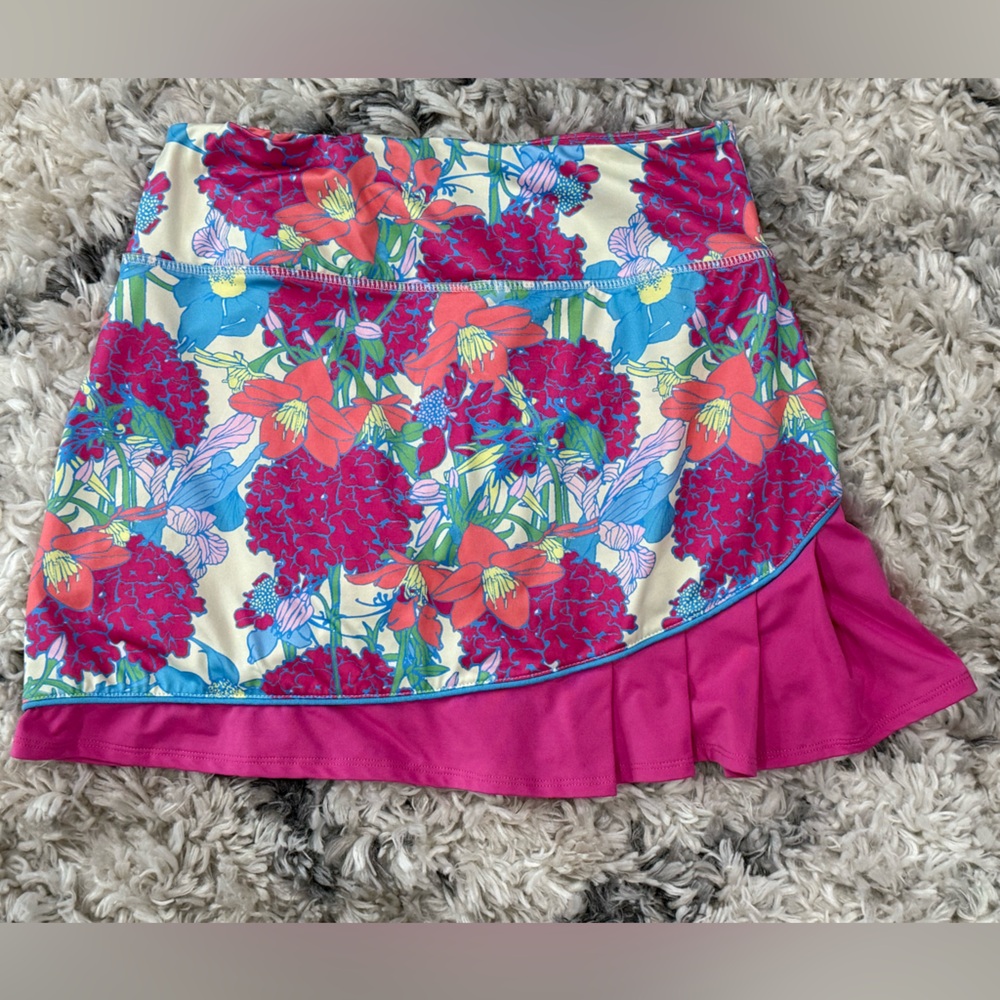 Birdies & Bows Golf Tennis Skort Size XS Floral Pleated✨